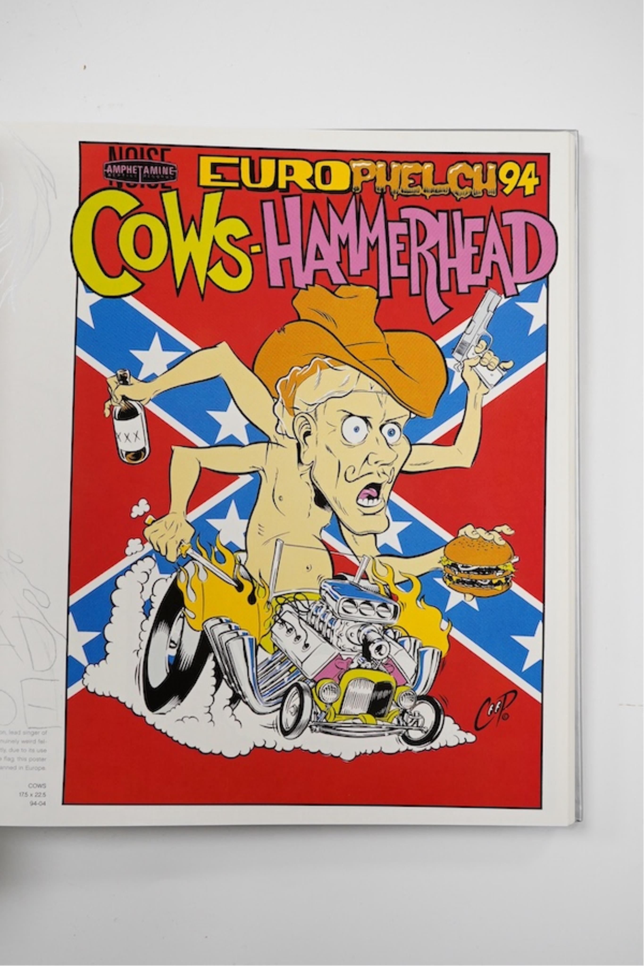 Coop (Chris Cooper, American, b.1968), a framed 1980s pop art poster entitled ‘Poster Pop Clothing’, signed in pencil and limited edition 117/450, together with a first edition of the book ‘Devil’s Advocate, the Art of C